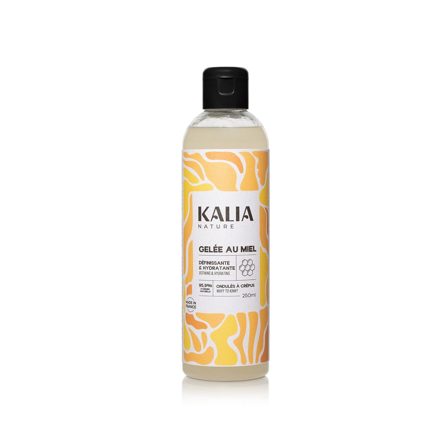Photo produit de la Gelée au Miel de Kalia Nature - soin coiffant idéal pour définir les boucles, dompter les frisottis et sublimer les coiffures protectrices