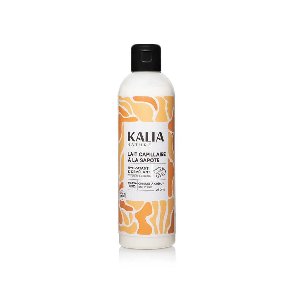 Lait Capillaire à la Sapote Kalia Nature – soin hydratant et démêlant pour cheveux ondulés à crépus.