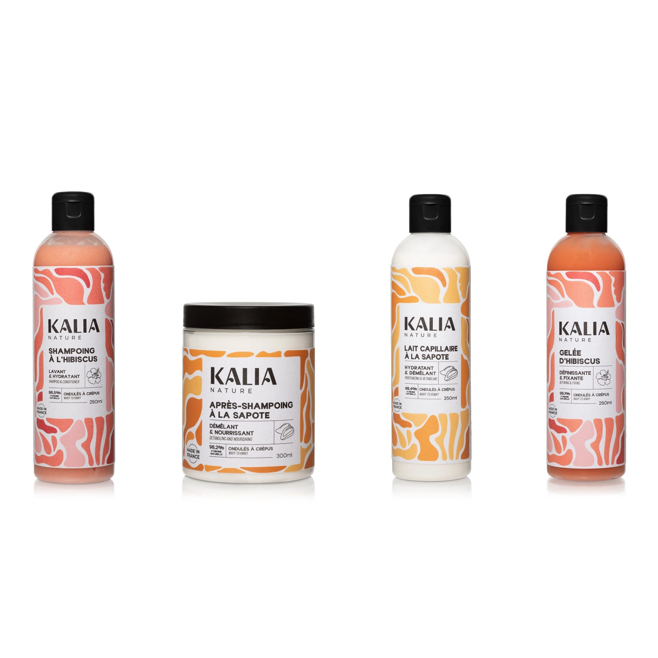 Routine de soins capillaires Kalia Nature pour cheveux frisés