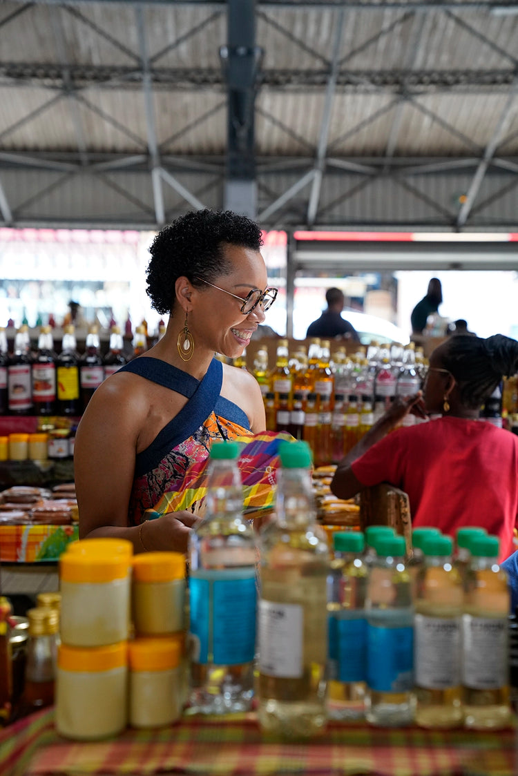photo de sandrine sur le marché de fort de france