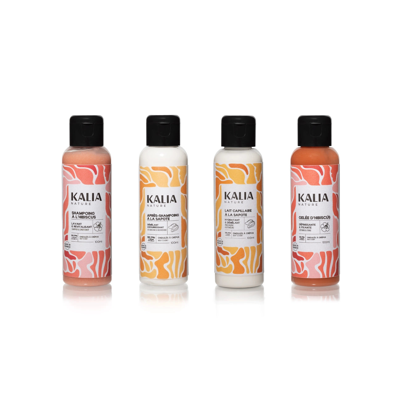 Ensemble de soins capillaires Kalia Nature en format voyage pour cheveux frisés