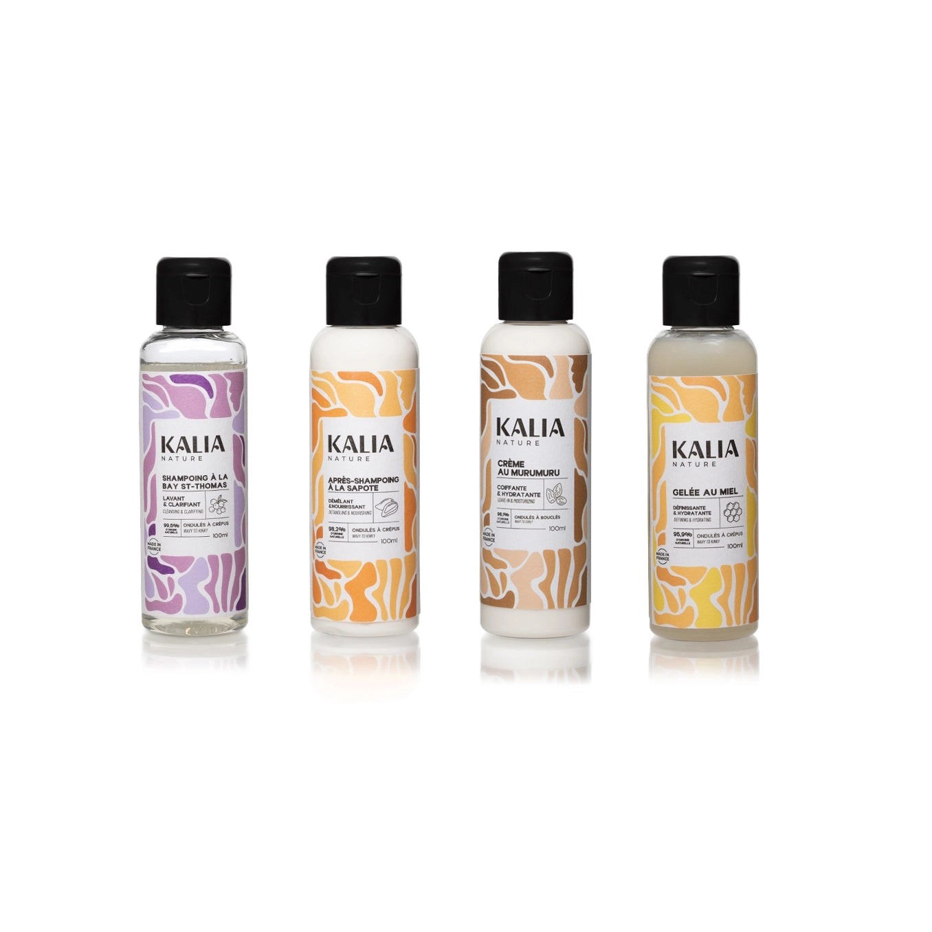 Ensemble de soins capillaires Kalia Nature en format voyage pour cheveux ondulés