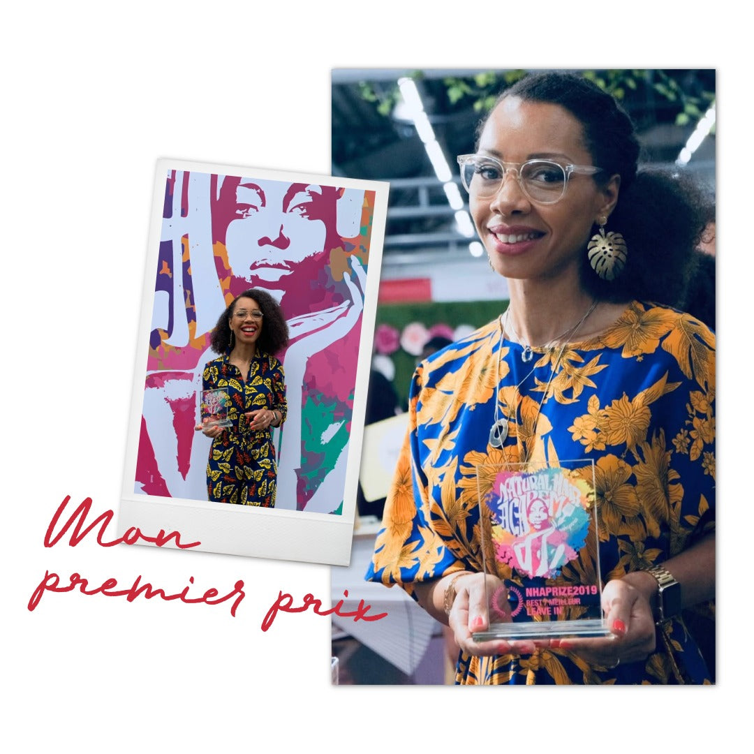 Sandrine Sophie fondatrice de Kalia Nature avec son premier prix à la NHA 2019