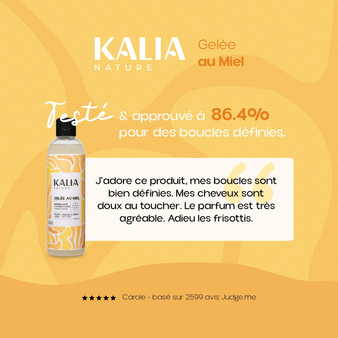 avis client sur le produit gelée au miel : approuvé à 86.4% pour des boucles définies
