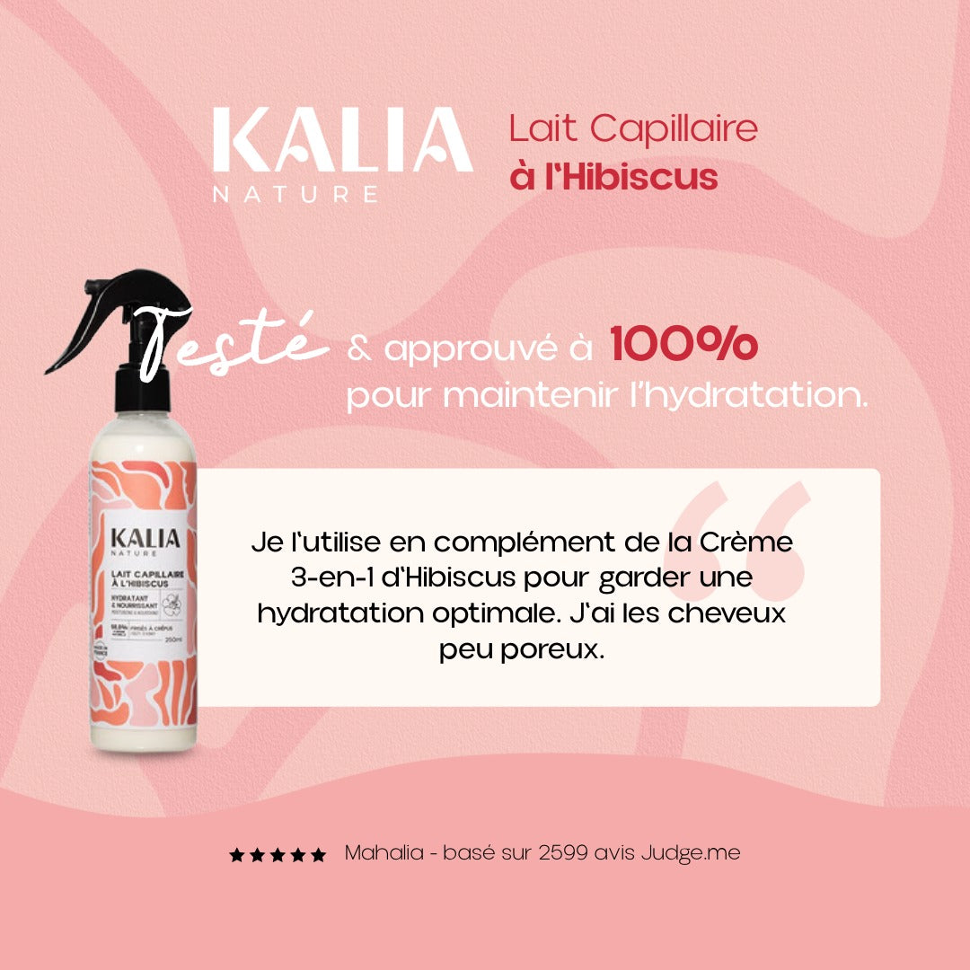 avis client sur le produit lait capillaire à l'hibiscus : approuvé à 100% pour maintenir l'hydratation