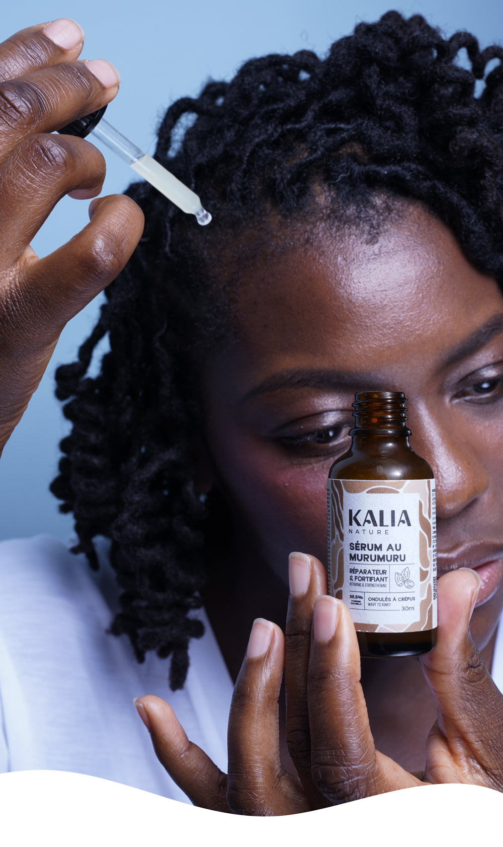 photo model avec le sérum au murumuru de kalia nature