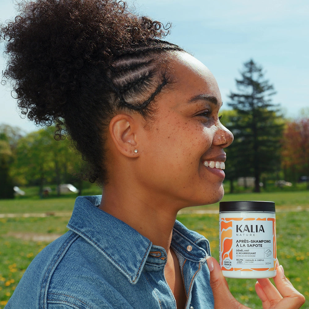 Après-shampoing à la Sapote Kalia Nature – soin nourrissant et démêlant pour cheveux texturés.