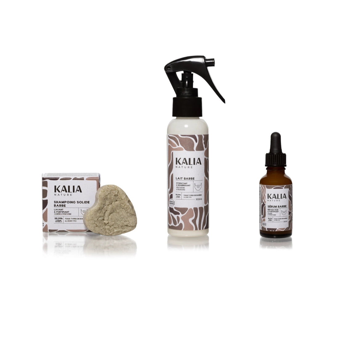 Ensemble de soins pour la barbe Kalia Nature en format voyage 