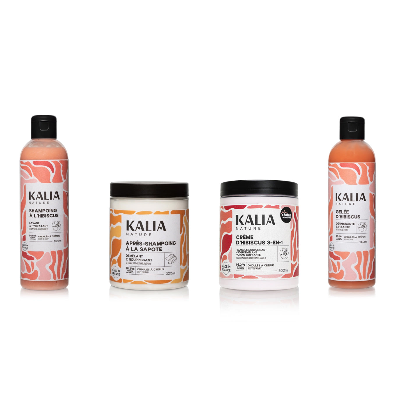 Routine de soins capillaires Kalia Nature pour cheveux frisés