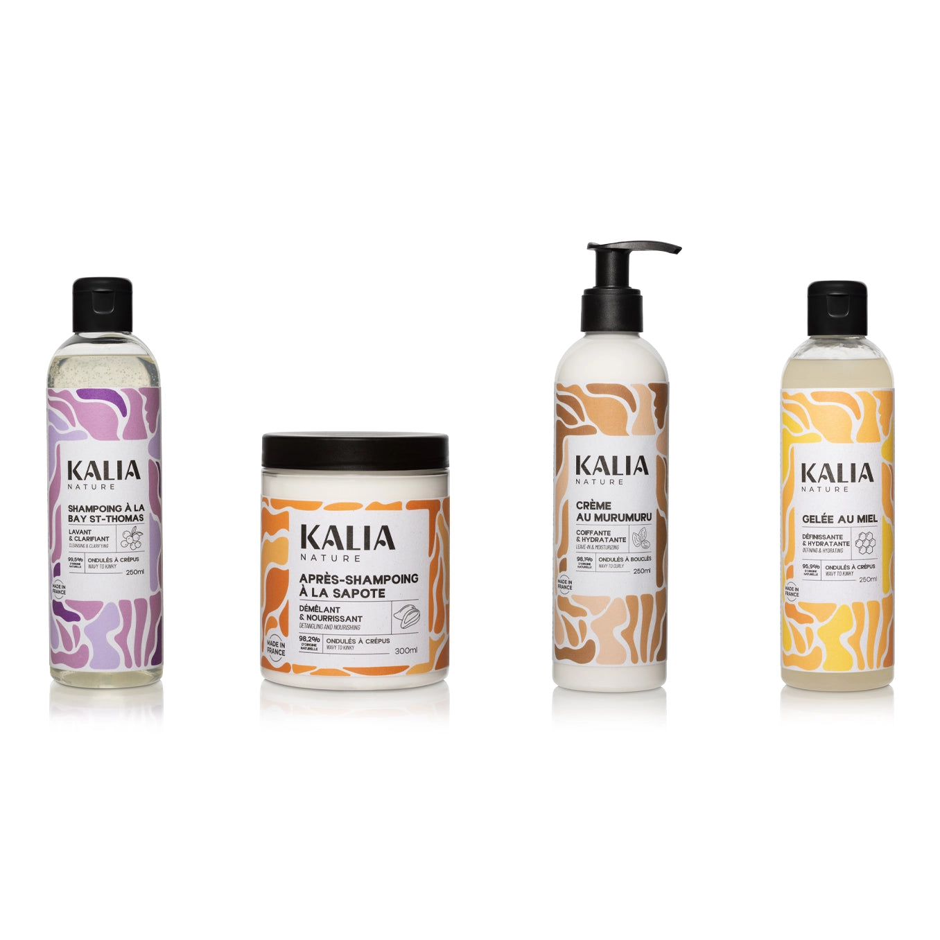 Routine de soins capillaires Kalia Nature pour cheveux ondulés